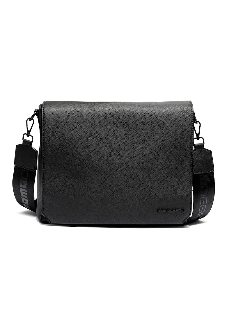 Geanta crossbody cu logo, Negru