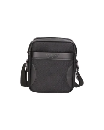 Geanta crossbody cu detalii de piele ecologica 24513, Negru