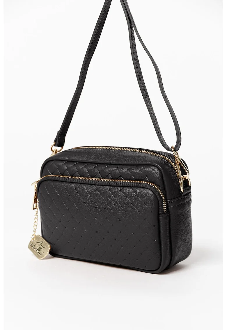 Geanta crossbody de piele Tabita, Negru
