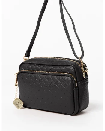 Geanta crossbody de piele Tabita, Negru