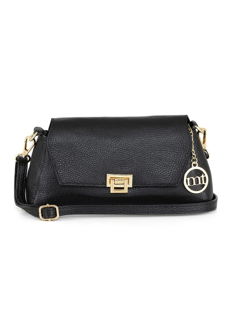 Geanta crossbody cu inchidere cu clapa, Negru