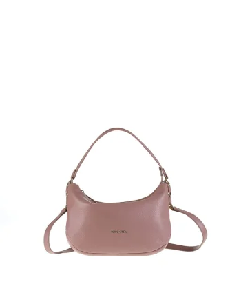 Geanta crossbody de piele Edera, Roz inchis