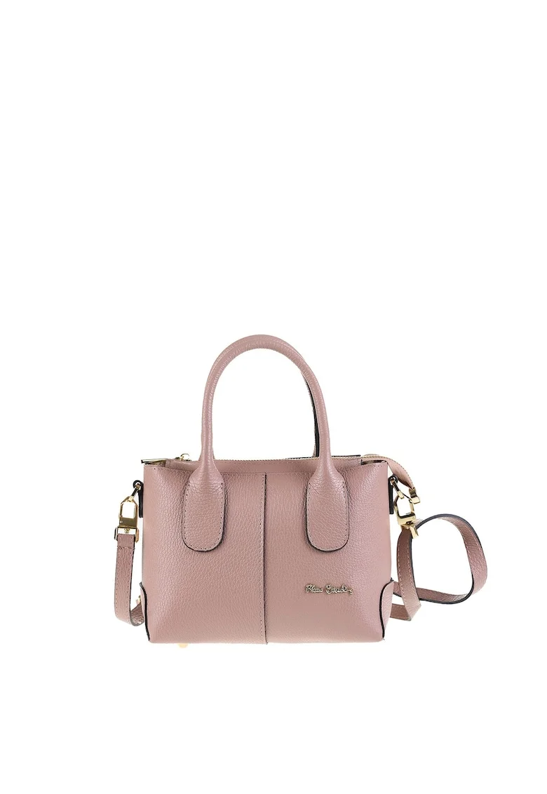 Geanta crossbody de piele Floriana, Roz inchis