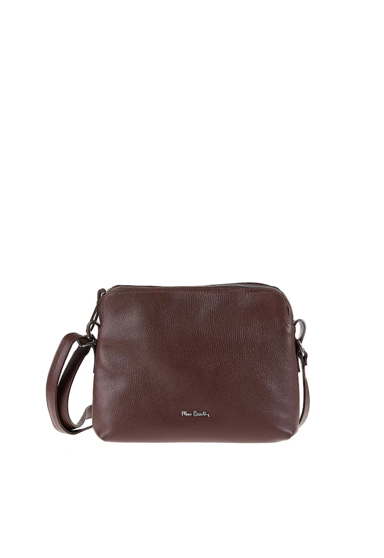 Geanta crossbody de piele Aralia, Maro inchis