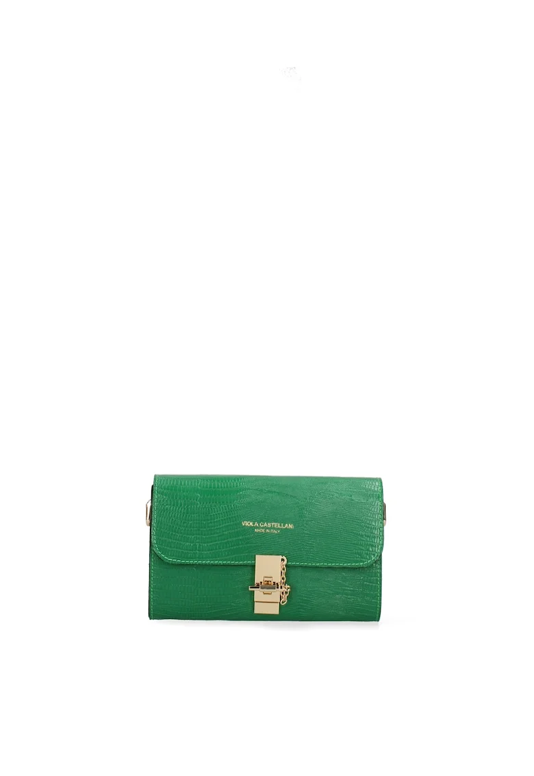 Geanta crossbody cu bareta din lant, Verde deschis