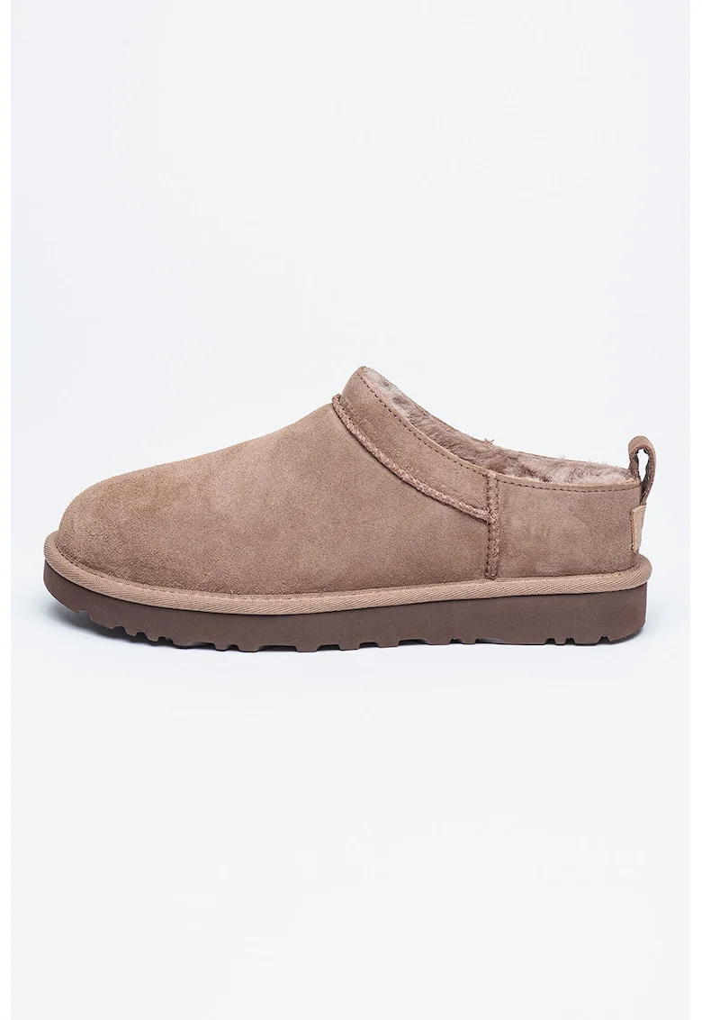 Ghete slip-on de piele intoarsa Classic Micro, Maro
