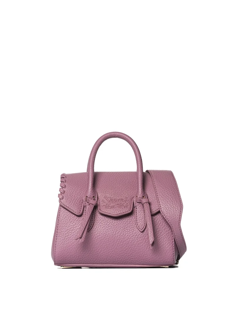 SECRET PON PON., Geanta crossbody din piele ecologica Seraphina, Roz inchis
