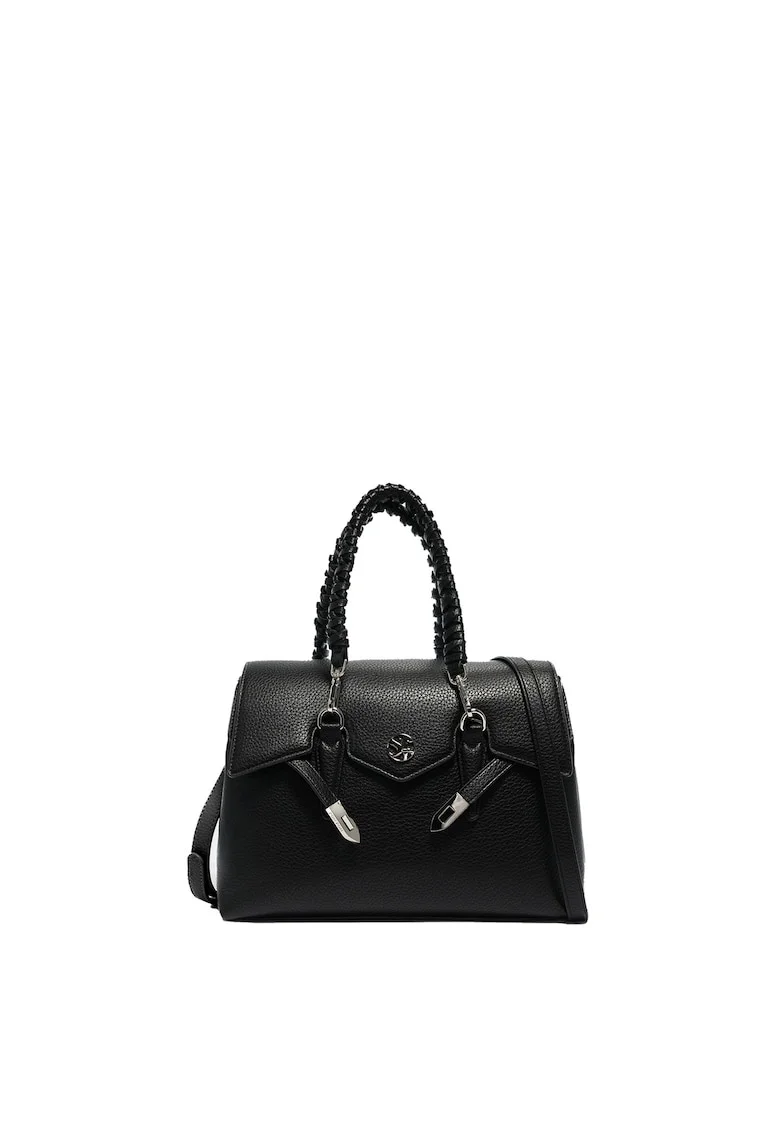 SECRET PON PON., Geanta crossbody din piele ecologica Valoria, Negru
