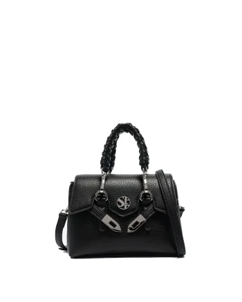SECRET PON PON., Geanta crossbody din piele ecologica Astrea, Negru
