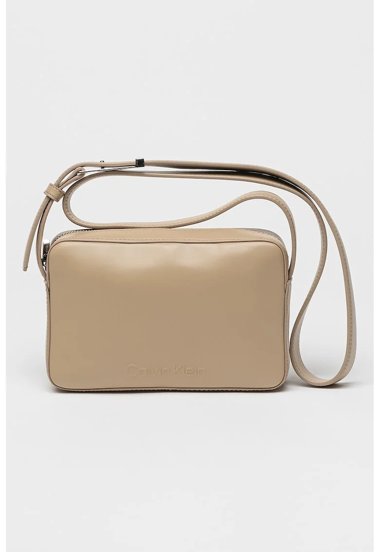 Geanta crossbody din piele ecologica, Bej deschis