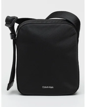 Geanta crossbody cu detaliu logo, Negru