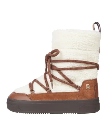 Ghete slip-on, Maro/Alb murdar