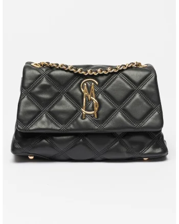 Geanta crossbody cu aspect matlasat Jolene, Negru