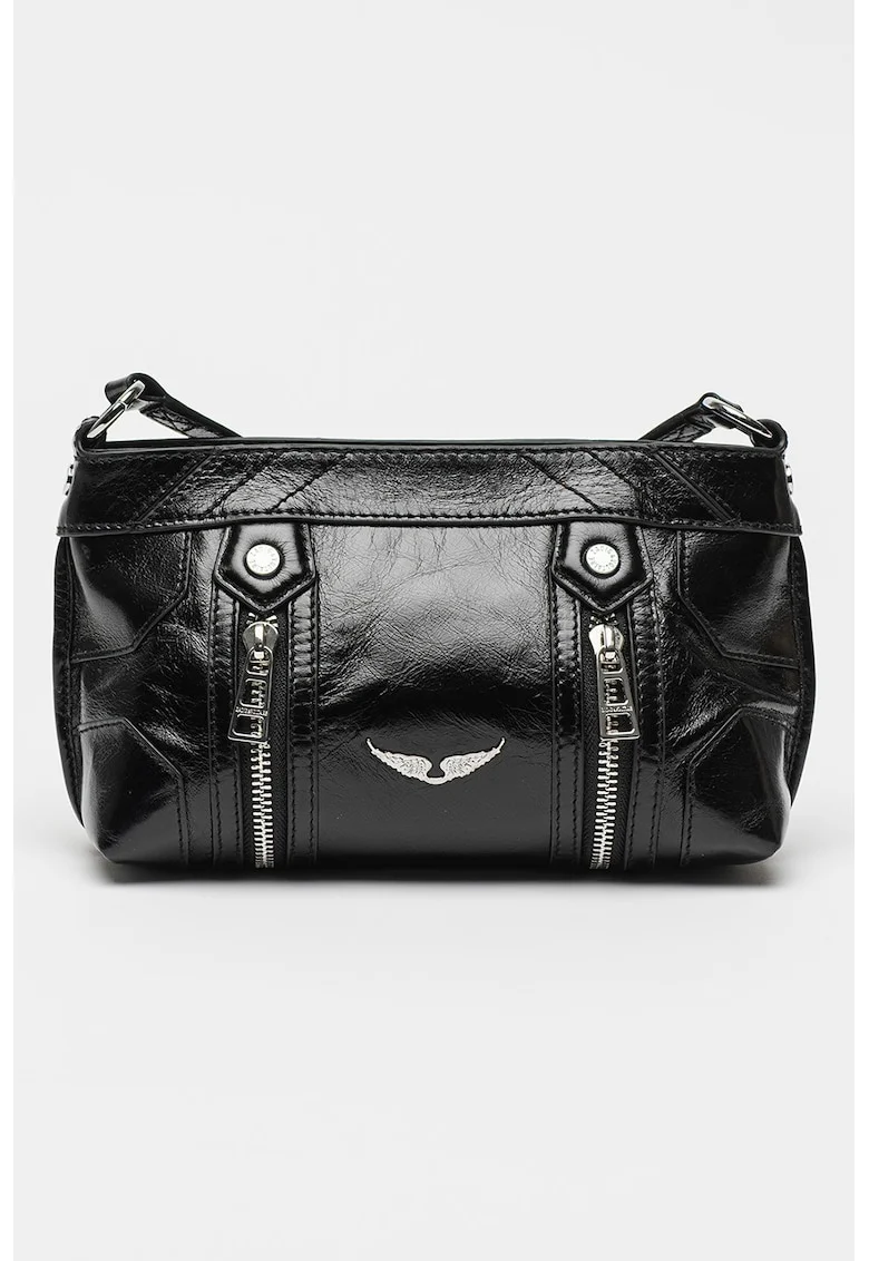 /geanta crossbody de piele Sunny Mood, Negru