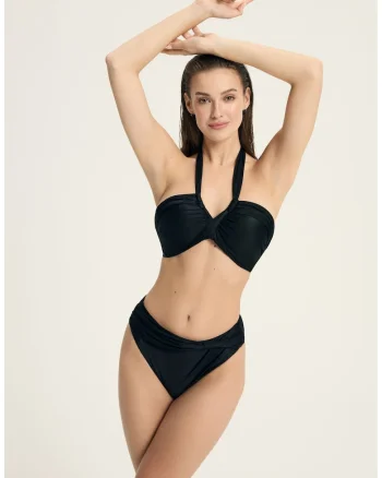 Sutien top push-up bandeau Negru Truffle, Negru