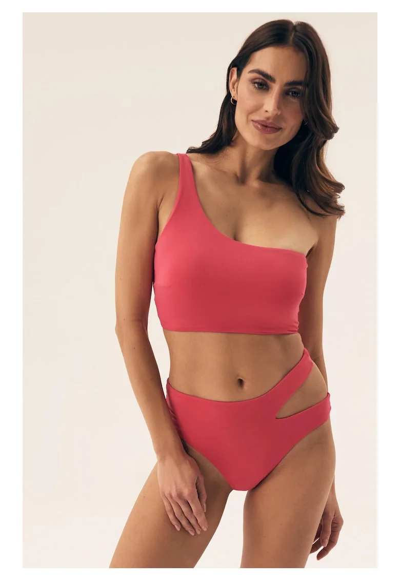 Chiloti bikini cu talie inalta Roz aprins Firenze, Roz