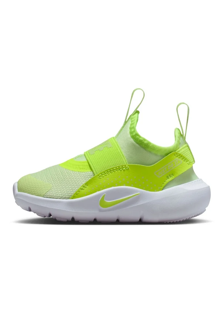 Pantofi slip-on Flex Runner 4 cu detaliu logo, pentru alergare, Verde lime
