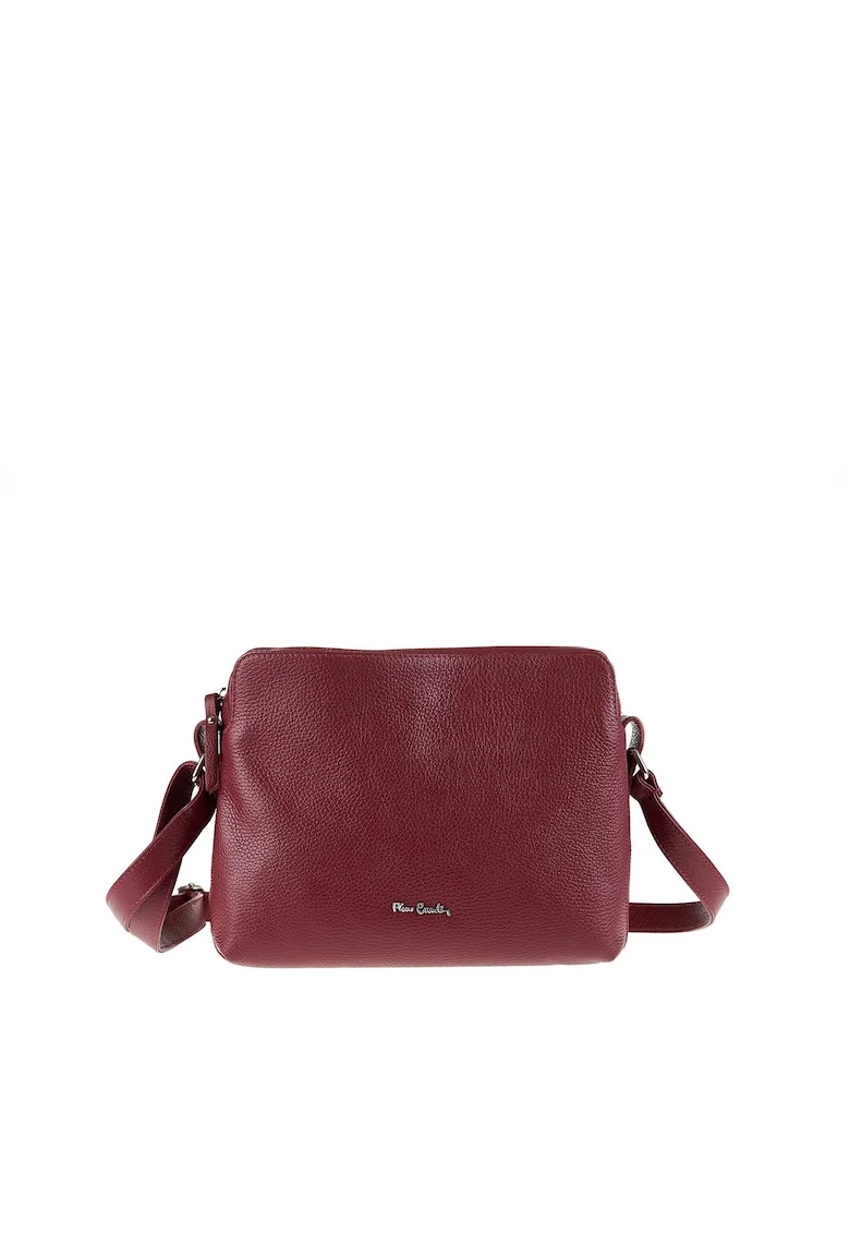 Geanta crossbody de piele Aralia, Visiniu