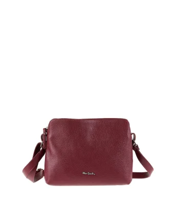 Geanta crossbody de piele Aralia, Visiniu