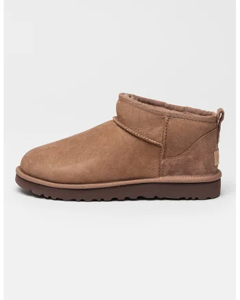 Ghete slip-on de piele intoarsa cu finisaj rezistent la apa Classic Ultra Mini, Maro