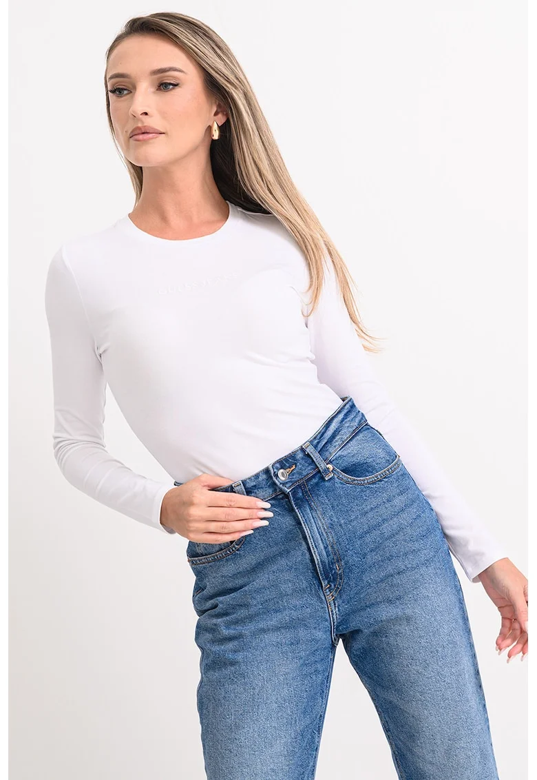 Bluza-body uni, Alb