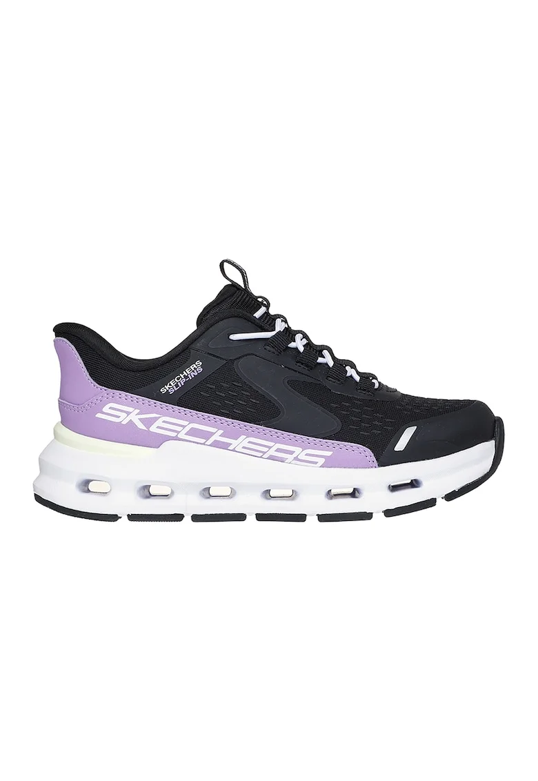 Pantofi sport Glide-Step Vista Lane Slip-Ins, Negru/Lila/Alb optic