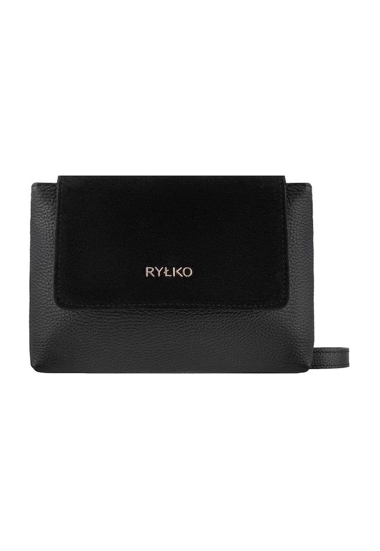 Geanta crossbody de piele, Negru