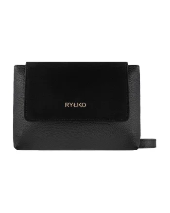 Geanta crossbody de piele, Negru
