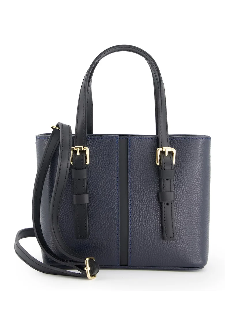 Geanta crossbody  piele naturala, granat, 17x20x9cm, curea detasabila 125cm