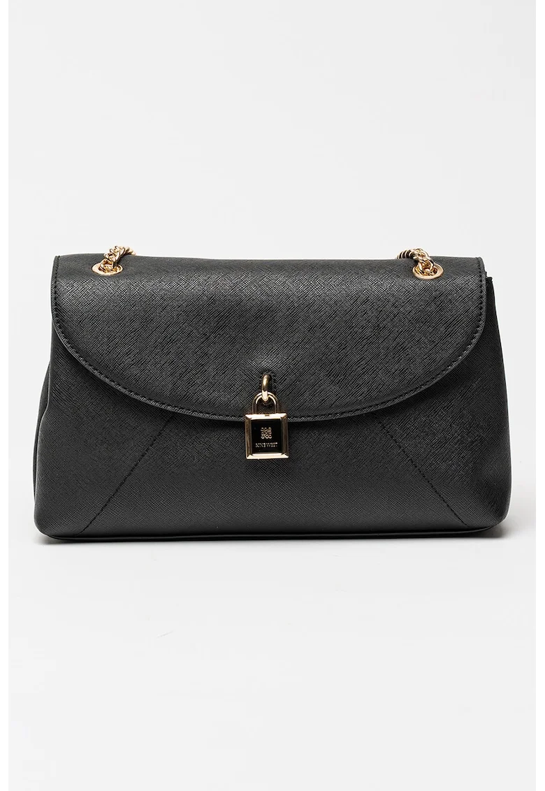 Geanta crossbody de piele ecologica, Negru