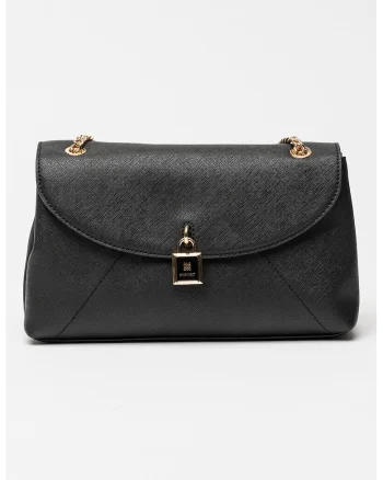 Geanta crossbody de piele ecologica, Negru