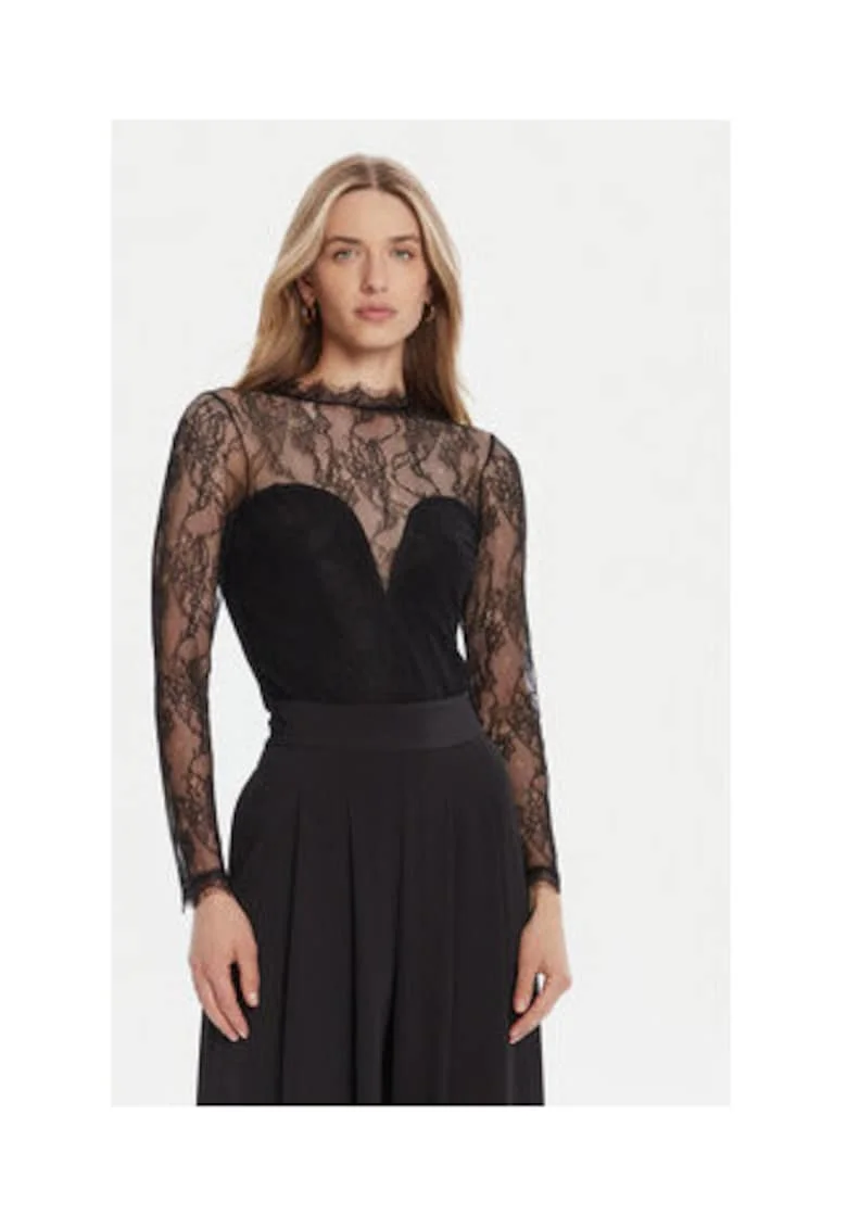 Body Femei,  Negru, 96% poliester, 4% elastan