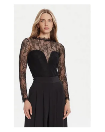 Body Femei,  Negru, 96% poliester, 4% elastan
