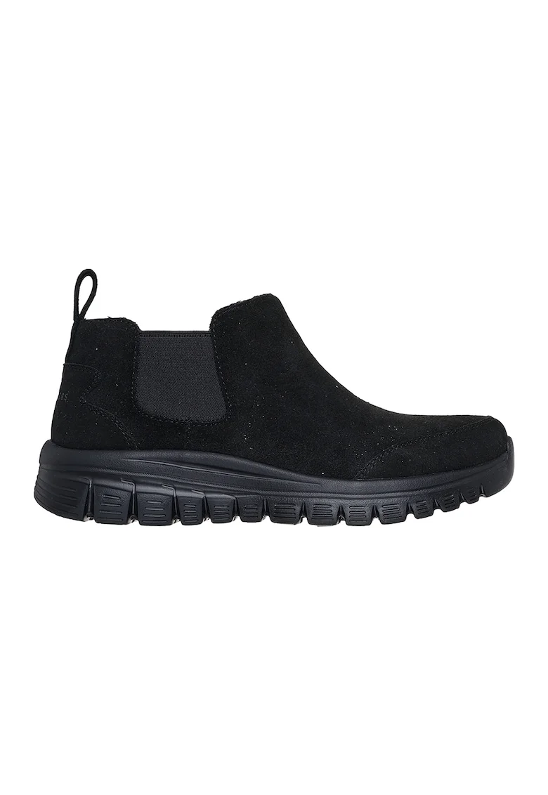 Ghete Chelsea slip-on din piele intoarsa cu insertii elastice Graceful