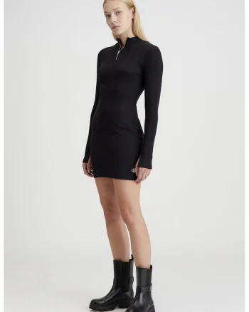 Rochie bodycon striata, Negru