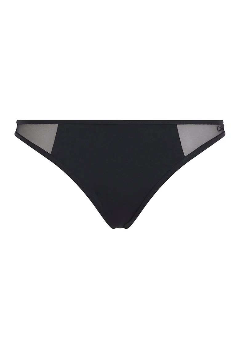 Slip cu insertii din plasa, Negru