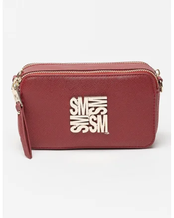 Geanta crossbody de piele ecologica Brisa, Visiniu