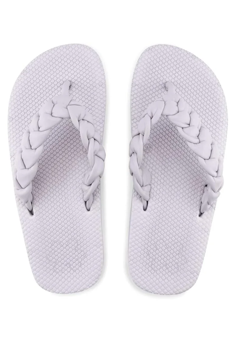 Slapi dama  violet, material sintetic, slip-on, pentru plaja si stil de viata