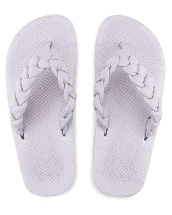Slapi dama  violet, material sintetic, slip-on, pentru plaja si stil de viata