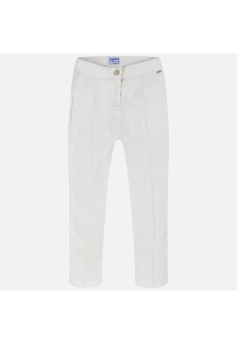 Pantaloni copii,  croiala la moda, 2 buzunare, ecru, bumbac,