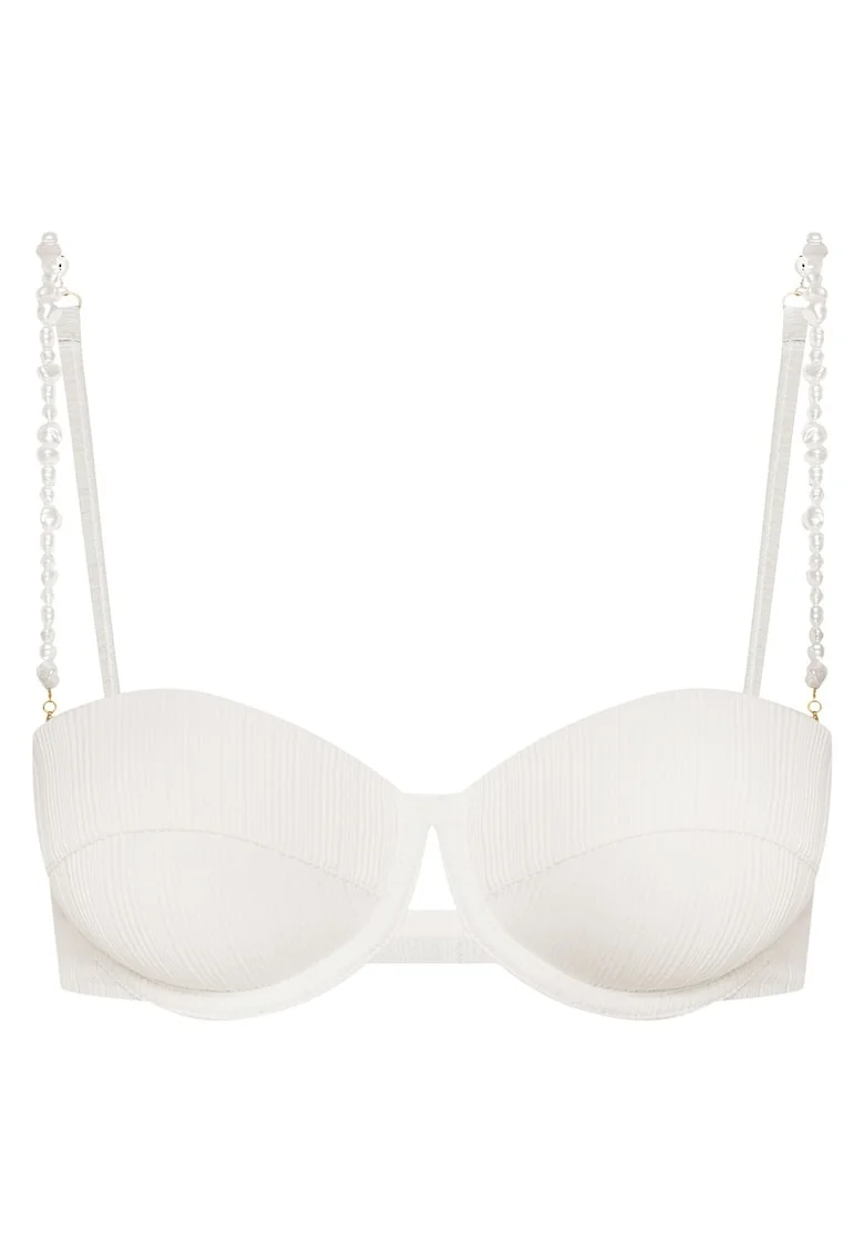 Sutien de baie tip push-up Alb Pearl, Alb