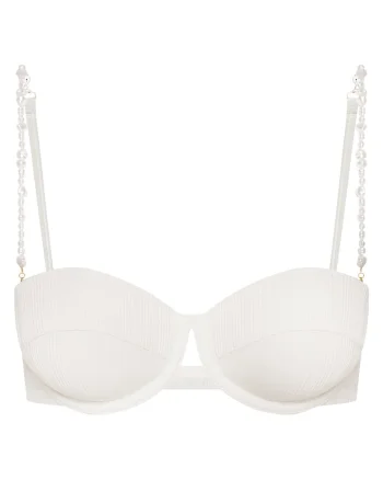 Sutien de baie tip push-up Alb Pearl, Alb
