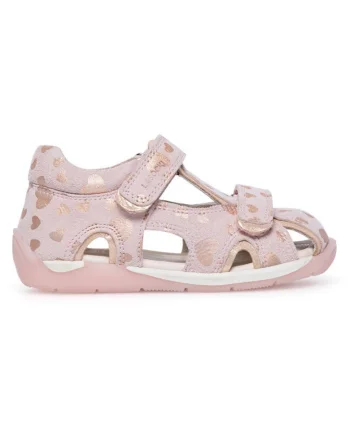 Sandale copii,  590559, Piele naturala, Roz,