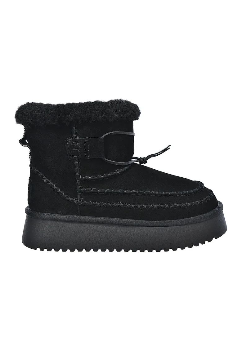 Ghete slip-on de piele intoarsa, Negru
