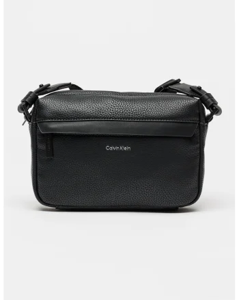 Geanta crossbody textila, Negru