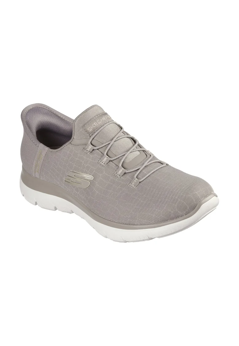 Pantofi slip-ins de plasa, Bej