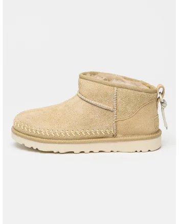 Ghete slip-on de piele intoarsa Mini Biarritz, Crem
