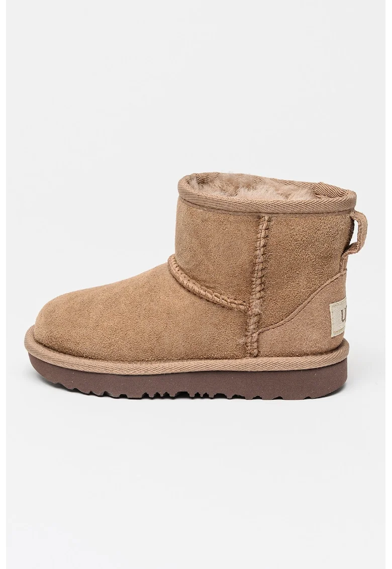 Ghete slip-on de piele intoarsa Classic Mini II, Roz prafuit