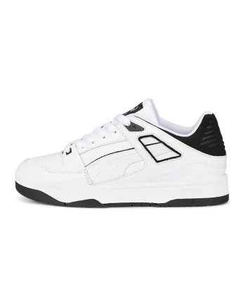 Pantofi sport low-top de piele si piele intoarsa Slipstream, Negru, Alb murdar, 6