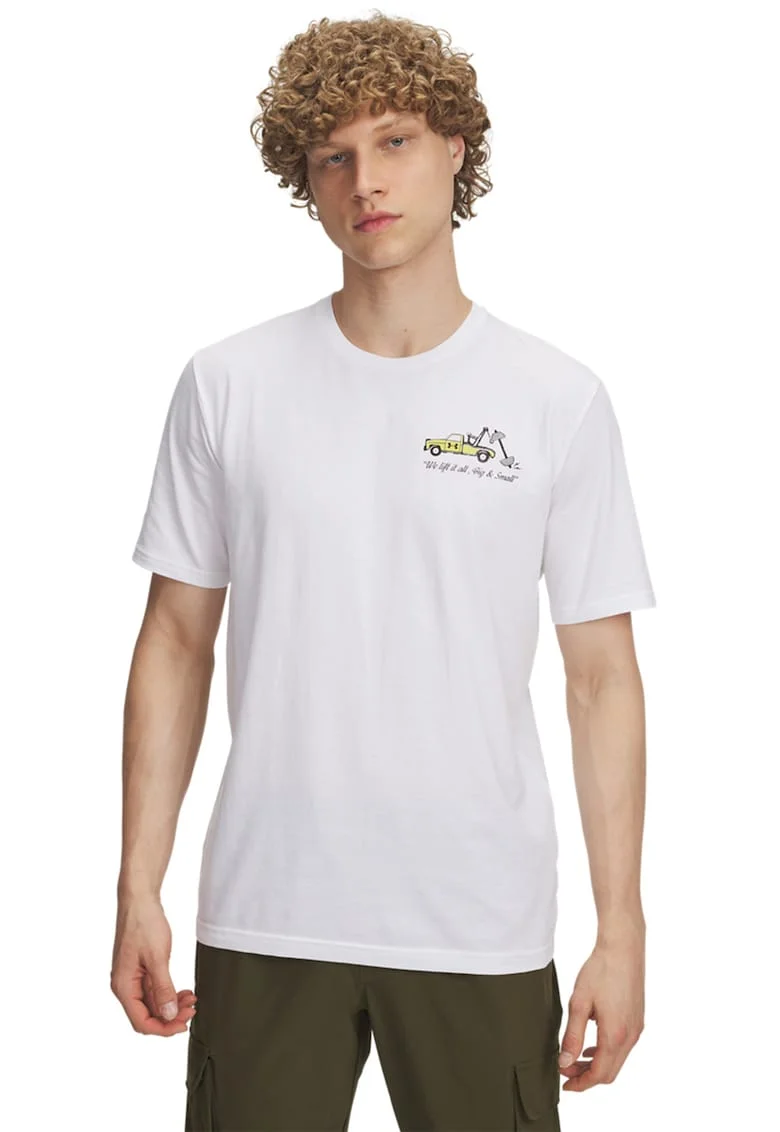 Tricou cu imprimeu pe partea din spate Body Shop, Alb/Negru/Galben